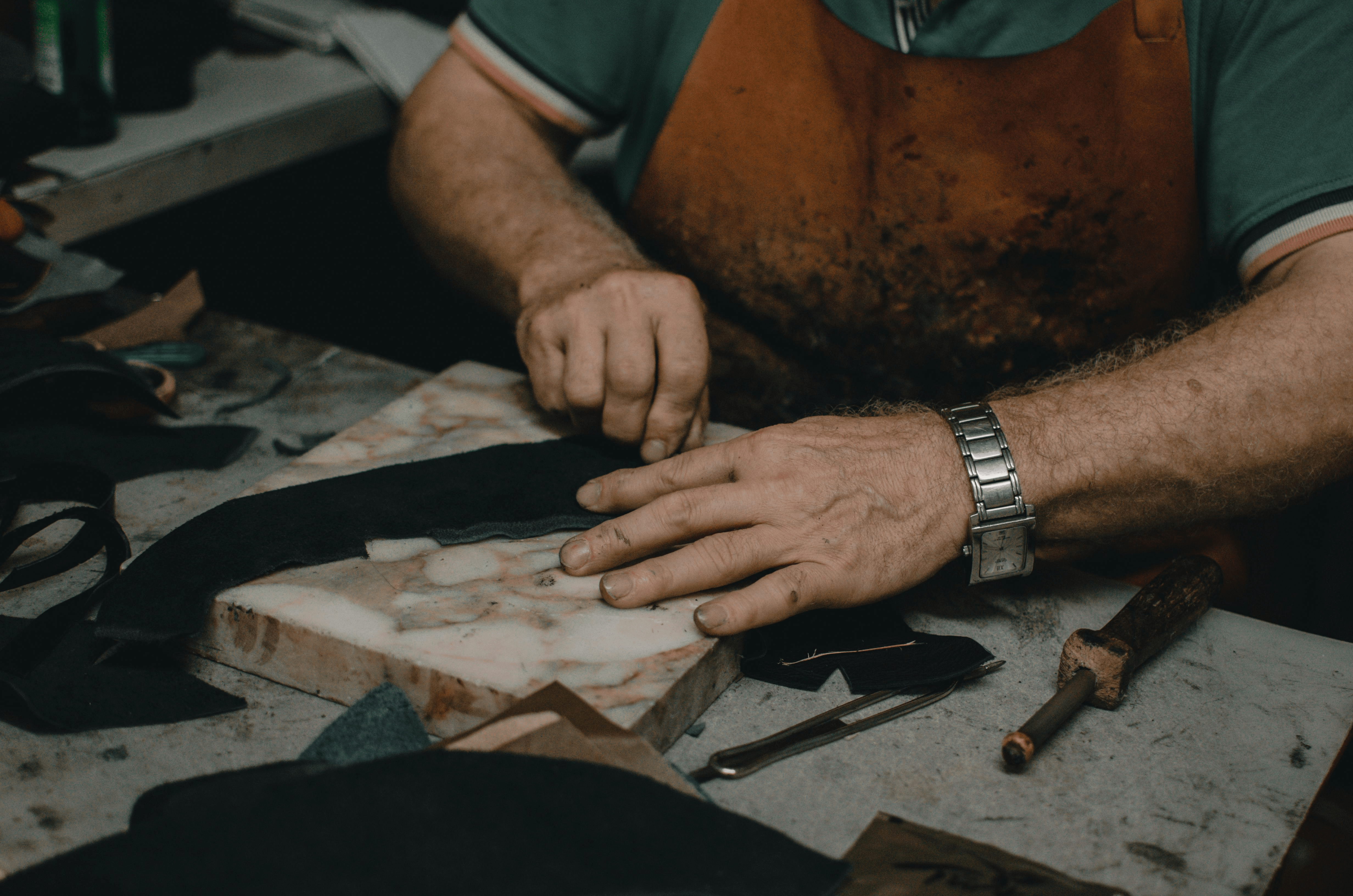 Leather crafting workshop